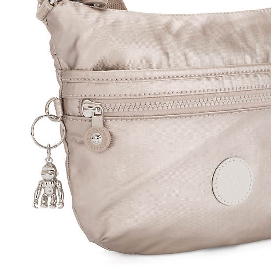 Kipling Arto Small Metallic Crossbodytassen Beige | BE 1084YX